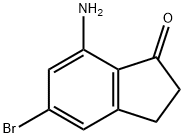 7-Amino-5-bromo-2,3-dihydro-1H-inden-1-one Struktur