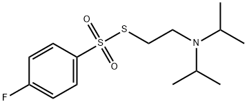 Benzenesulfonothioic acid, 4-fluoro-, S-[2-[bis(1-methylethyl)amino]ethyl] ester Struktur