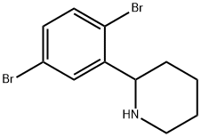 2-(2,5-dibromophenyl)piperidine Struktur