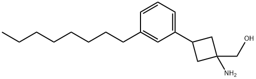 Cyclobutanemethanol, 1-amino-3-(3-octylphenyl)- Struktur