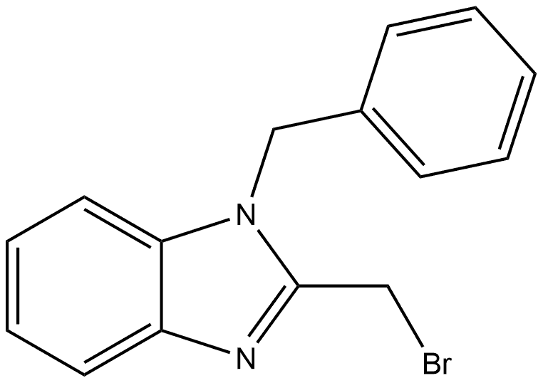 2-bromomethyl-1-benzylbenzimidazole Struktur