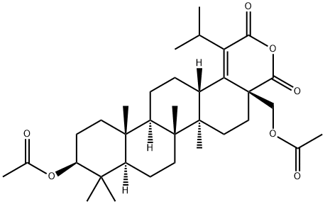 Anhydrideof3b,28-diacetoxy-21,22-secoloup-18-ene-21,22-dioicacid Struktur