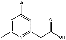 2-Pyridineacetic acid, 4-bromo-6-methyl- Struktur