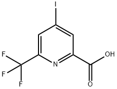 2-Pyridinecarboxylic acid, 4-iodo-6-(trifluoromethyl)- Struktur