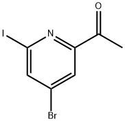 1-(4-BROMO-6-IODOPYRIDIN-2-YL)ETHANONE Struktur