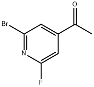 1-(2-Bromo-6-fluoropyridin-4-YL)ethanone Struktur