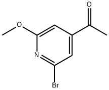 1-(2-BROMO-6-METHOXYPYRIDIN-4-YL)ETHANONE Struktur