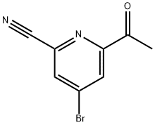 6-ACETYL-4-BROMOPYRIDINE-2-CARBONITRILE Struktur