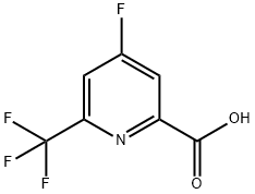 2-Pyridinecarboxylic acid, 4-fluoro-6-(trifluoromethyl)- Struktur