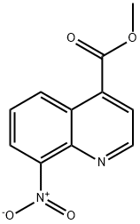 4-Quinolinecarboxylic acid, 8-nitro-, methyl ester Struktur