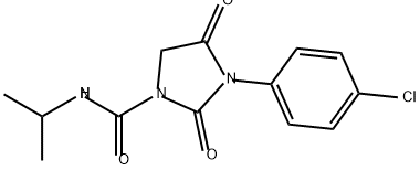 1-Imidazolidinecarboxamide, 3-(4-chlorophenyl)-N-(1-methylethyl)-2,4-dioxo- Struktur