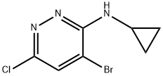 3-Pyridazinamine, 4-bromo-6-chloro-N-cyclopropyl- Struktur