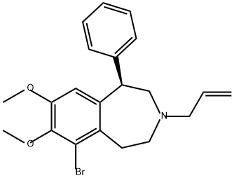 1H-3-Benzazepine, 6-bromo-2,3,4,5-tetrahydro-7,8-dimethoxy-1-phenyl-3-(2-propenyl)-, (R)- (9CI) Struktur