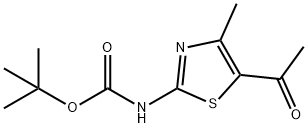 (5-Acetyl-4-methyl-thiazol-2-yl)-carbamic acid tert-butyl ester Struktur