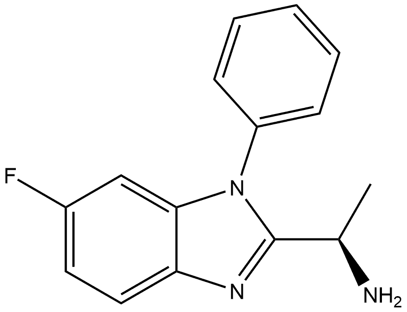 (R)-1-(6-Fluoro-1-phenyl-1H-benzo[d]imidazol-2-yl)ethanamine Struktur