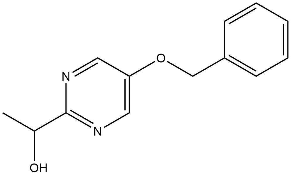 2-Pyrimidinemethanol, α-methyl-5-(phenylmethoxy)- Struktur