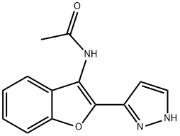 N-[2-(1H-Pyrazol-3-yl)benzofuran-3-yl]acetamide Struktur