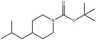 1-Piperidinecarboxylic acid, 4-(2-methylpropyl)-, 1,1-dimethylethyl ester Struktur