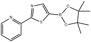 Pyridine, 2-[5-(4,4,5,5-tetramethyl-1,3,2-dioxaborolan-2-yl)-2-thiazolyl]- Struktur