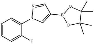 1H-Pyrazole, 1-(2-fluorophenyl)-4-(4,4,5,5-tetramethyl-1,3,2-dioxaborolan-2-yl)- Struktur