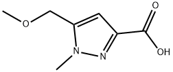 1H-Pyrazole-3-carboxylic acid, 5-(methoxymethyl)-1-methyl- Struktur