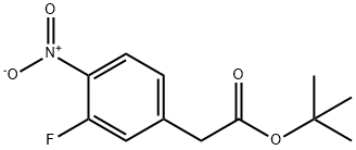 Benzeneacetic acid, 3-fluoro-4-nitro-, 1,1-dimethylethyl ester Struktur