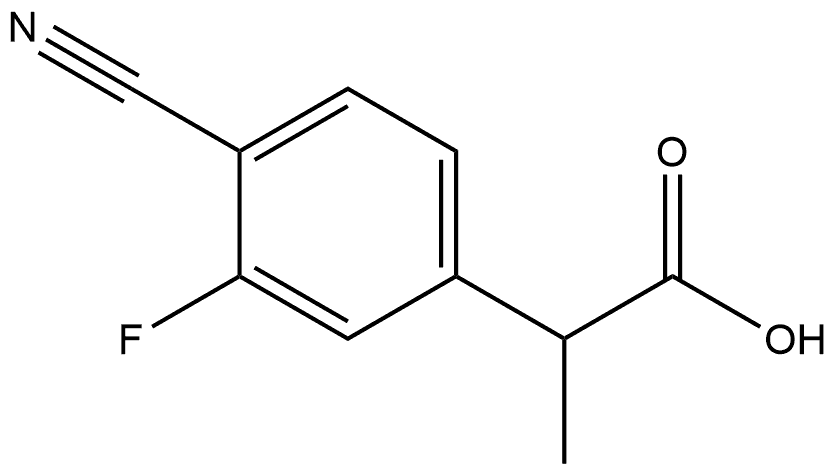 4-Cyano-3-fluoro-α-methylbenzeneacetic acid Struktur