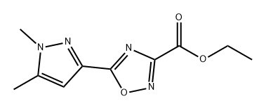 1,2,4-Oxadiazole-3-carboxylic acid, 5-(1,5-dimethyl-1H-pyrazol-3-yl)-, ethyl ester Struktur