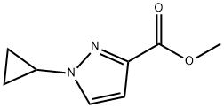 1H-Pyrazole-3-carboxylic acid, 1-cyclopropyl-, methyl ester Struktur