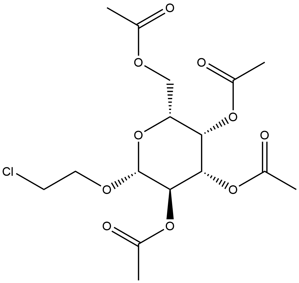 2-Chloroethyl 2,3,4,6-tetra-O-acetyl-β-D-galactopyranoside Struktur