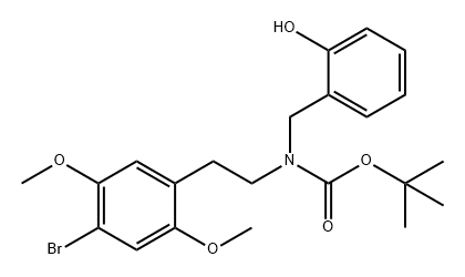 Carbamic acid, N-[2-(4-bromo-2,5-dimethoxyphenyl)ethyl]-N-[(2-hydroxyphenyl)methyl]-, 1,1-dimethylethyl ester Struktur