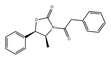 2-Oxazolidinone, 4-methyl-5-phenyl-3-(phenylacetyl)-, (4S,5R)- (9CI) Struktur