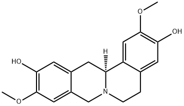 6H-Dibenzo[a,g]quinolizine-3,11-diol, 5,8,13,13a-tetrahydro-2,10-dimethoxy-, (13aS)- Struktur