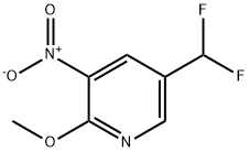 Pyridine, 5-(difluoromethyl)-2-methoxy-3-nitro- Struktur