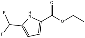 1H-Pyrrole-2-carboxylic acid, 5-(difluoromethyl)-, ethyl ester Struktur