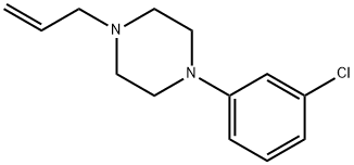 Piperazine, 1-(3-chlorophenyl)-4-(2-propen-1-yl)- Struktur