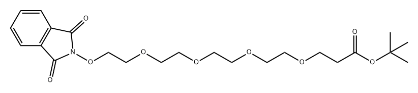 4,7,10,13-Tetraoxapentadecanoic acid, 15-[(1,3-dihydro-1,3-dioxo-2H-isoindol-2-yl)oxy]-, 1,1-dimethylethyl ester Struktur