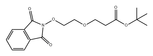 Propanoic acid, 3-[2-[(1,3-dihydro-1,3-dioxo-2H-isoindol-2-yl)oxy]ethoxy]-, 1,1-dimethylethyl ester Struktur