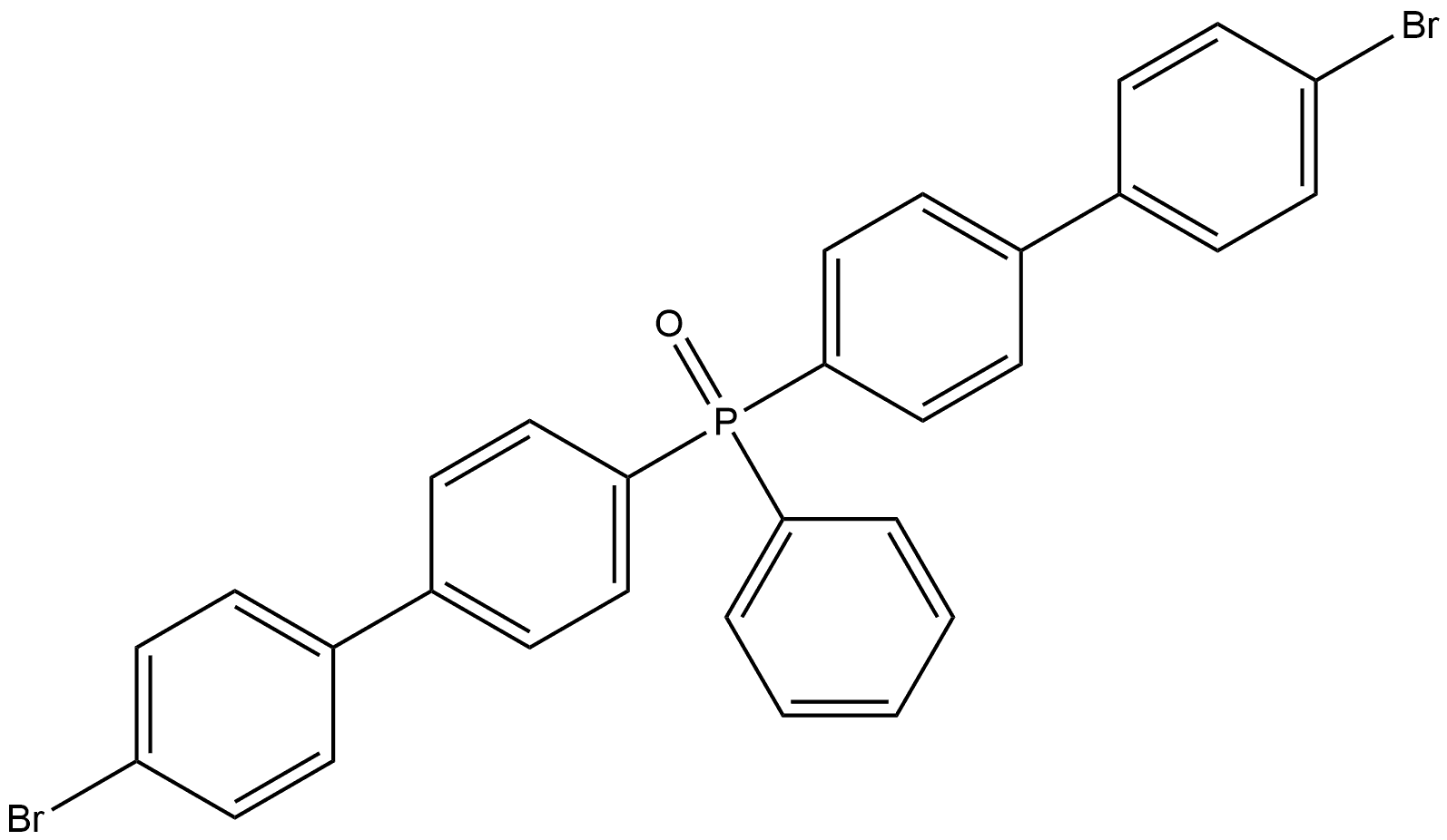 Bis(4'-bromobiphenyl-4-yl)(phenyl)phosphine oxide Struktur