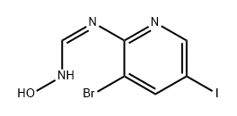 Methanimidamide, N'-(3-bromo-5-iodo-2-pyridinyl)-N-hydroxy-, (1Z)- Struktur