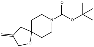 1-Oxa-8-azaspiro[4.5]decane-8-carboxylic acid, 3-methylene-, 1,1-dimethylethyl ester Struktur