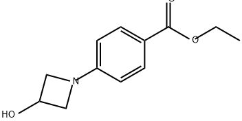 Benzoic acid, 4-(3-hydroxy-1-azetidinyl)-, ethyl ester Struktur