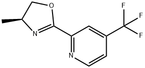 Pyridine, 2-[(4S)-4,5-dihydro-4-methyl-2-oxazolyl]-4-(trifluoromethyl)- Struktur