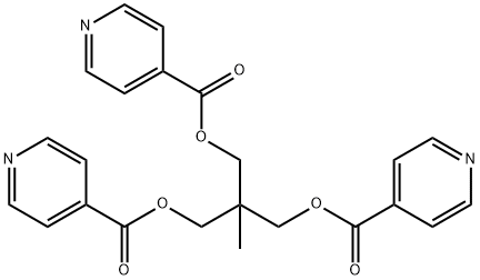 4-Pyridinecarboxylic acid, 4,4'-[2-methyl-2-[[(4-pyridinylcarbonyl)oxy]methyl]-1,3-propanediyl] ester Struktur