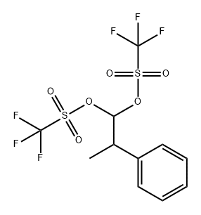 Methanesulfonic acid, 1,1,1-trifluoro-, 1,1'-(2-phenylpropylidene) ester Struktur