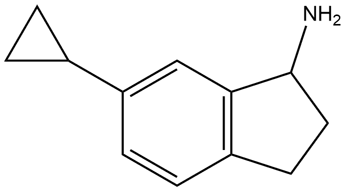 6-cyclopropyl-2,3-dihydro-1H-inden-1-amine Struktur