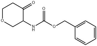 Carbamic acid, N-(tetrahydro-4-oxo-2H-pyran-3-yl)-, phenylmethyl ester Struktur