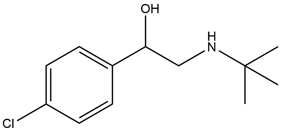 Benzenemethanol, 4-chloro-α-[[(1,1-dimethylethyl)amino]methyl]- Struktur