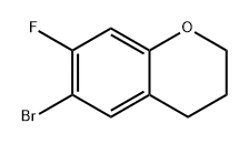 2H-1-Benzopyran, 6-bromo-7-fluoro-3,4-dihydro- Struktur