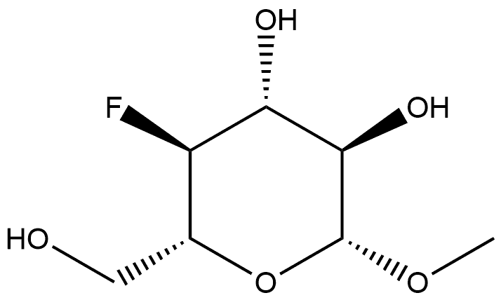 Methyl 4-deoxy-4-fluoro-β-D-glucopyranoside Struktur